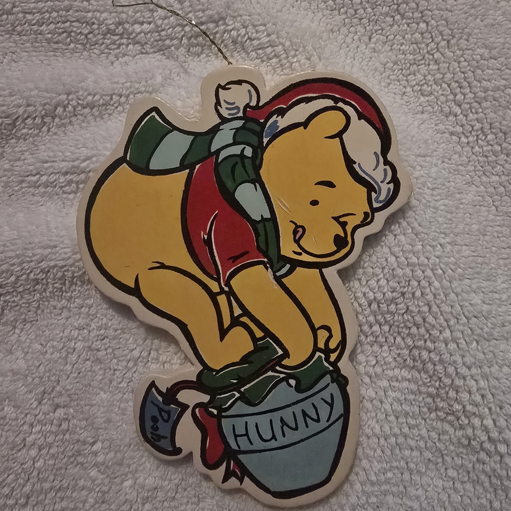 Vintage Disney Festive Pooh Ornament